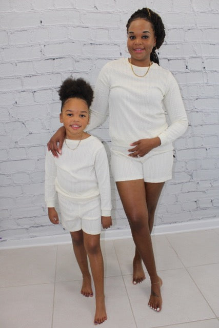 "Staying in" Knitted Mommy & Me Set