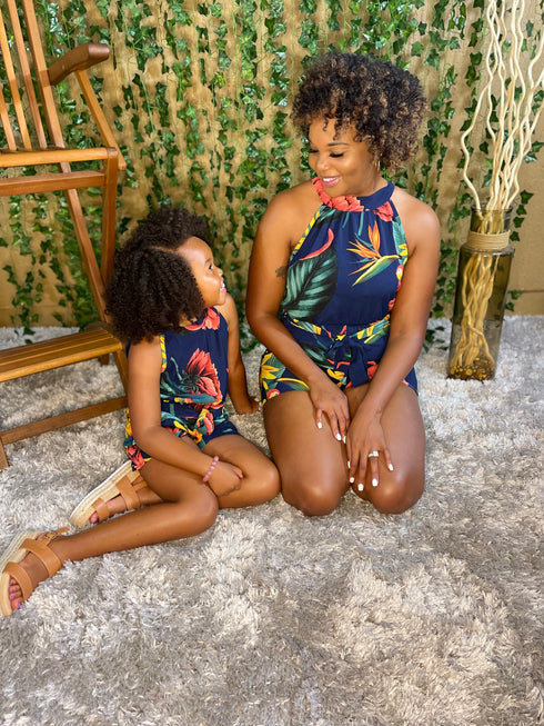 Mommy & Me Printed Short Jumpsuit