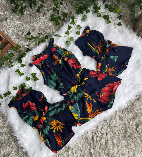 Mommy & Me Printed Short Jumpsuit